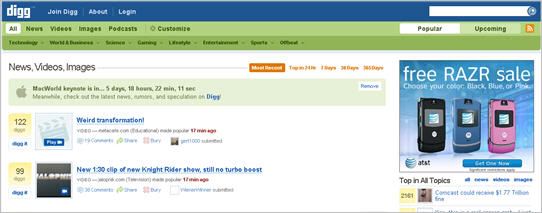 digg screenshot Top 50 Mạng Bookmarking Giúp Bạn Tăng Traffic và SEO Hiệu Quả