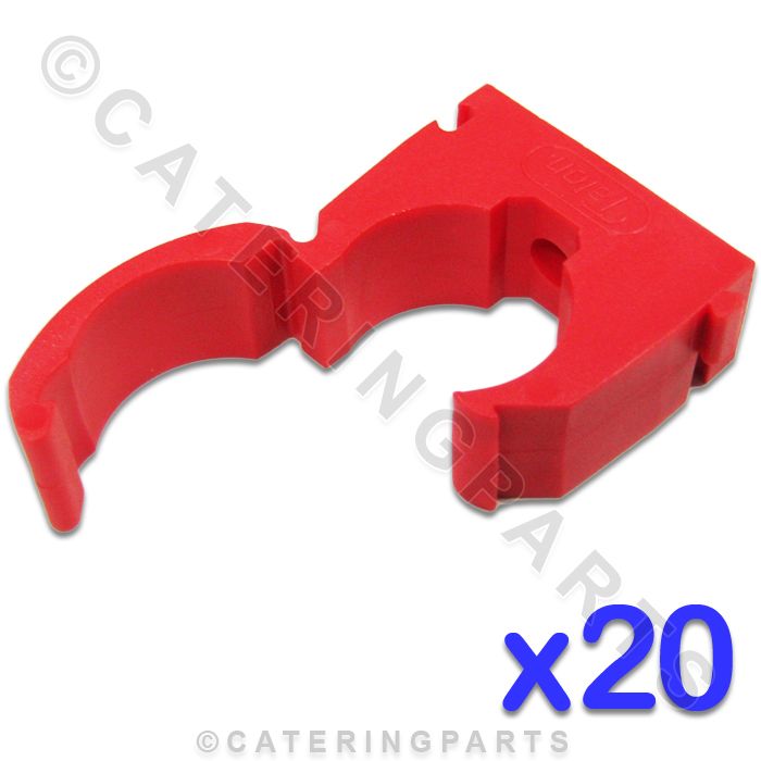 TALON ASSORTED COLOURED PIPE CLIPS OPEN SINGLE DOUBLE HINGED 15mm 22m