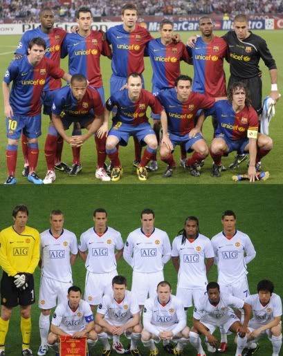Barcelona e Manchester United - finalistas da Champions League 2008/2009