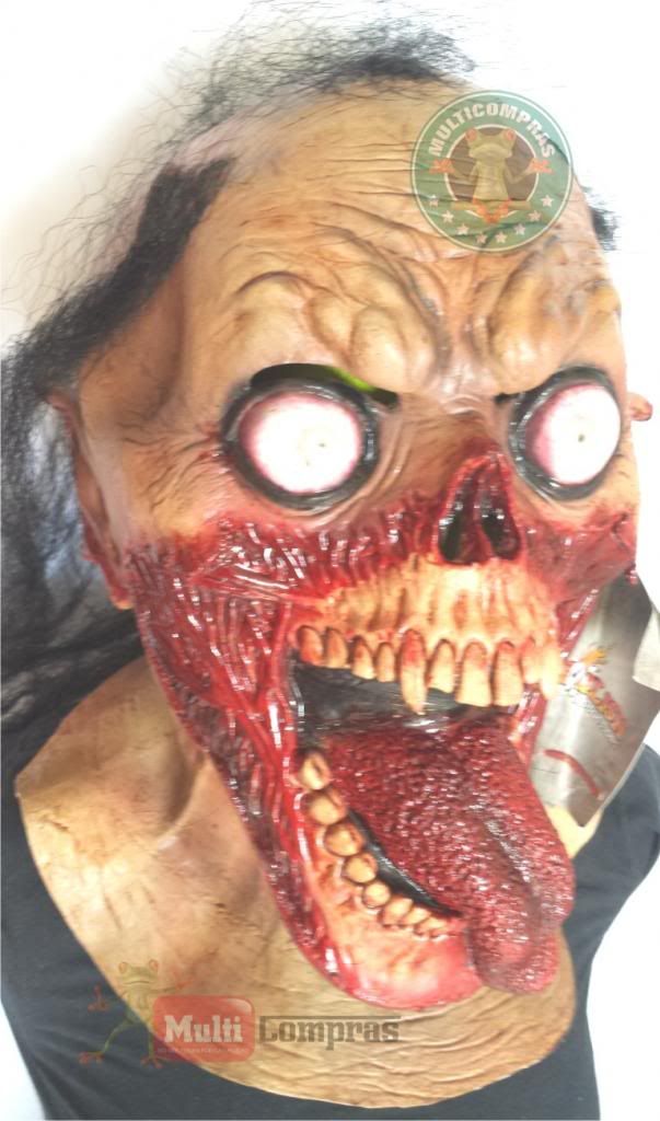 ZOMBIE CHUCHIN ZOMBIE SKULL CRANEO Halloween Mask LATEX DIA DE NUERTOS MULTICOMPRAS MERCADOLIBRE BRUJA FIESTA DISFRAZ RAVE JUERGA COTORREO 1