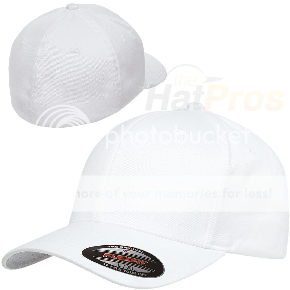 Classic Flexfit Curved Visor Ballcap 6277 - White
