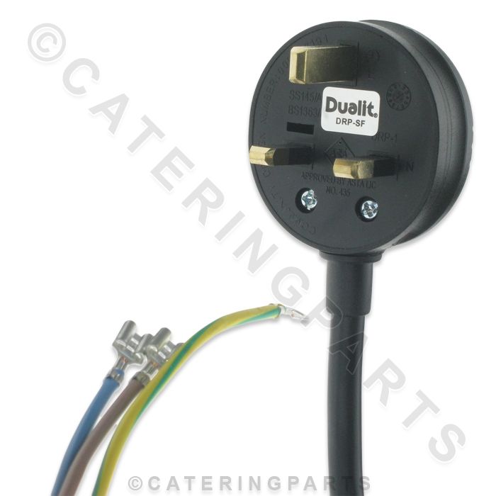 00063 GENUINE DUALIT PARTS - TOASTER POWER CORD MAINS FLEX LEAD WITH ...