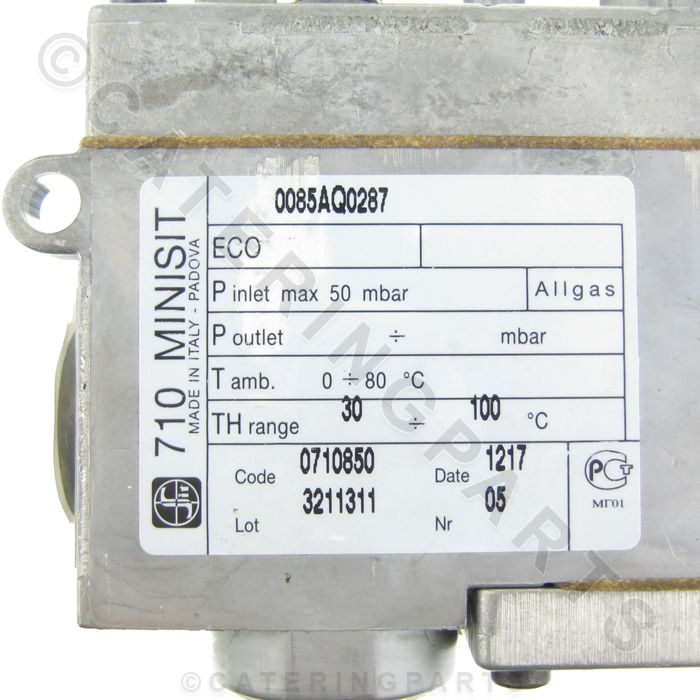 710 MINI-SIT 0.710.850 THERMOSTAT 30-100°C GAS VALVE FOR HOT PLATE HEAT CUPBOARD